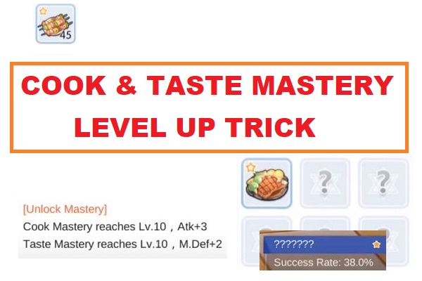 Cook & Taste Mastery Level Up Guide